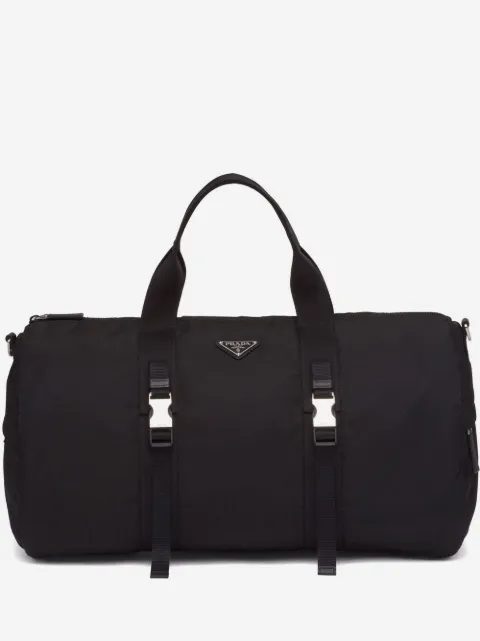 Prada triangle-logo duffle bag