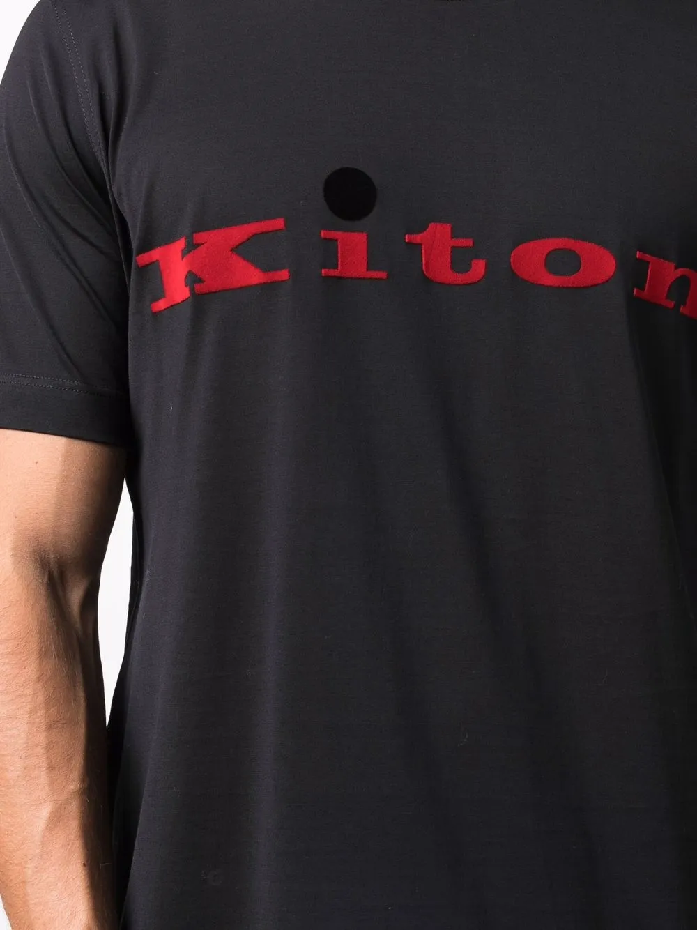 фото Kiton футболка с логотипом
