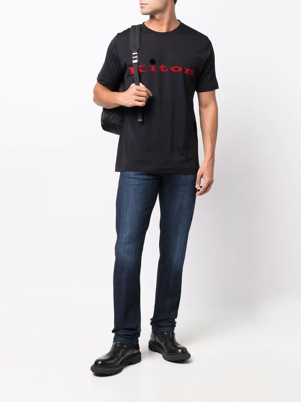 фото Kiton футболка с логотипом