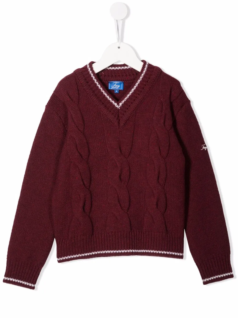 

Fay Kids cable knit jumper - Red