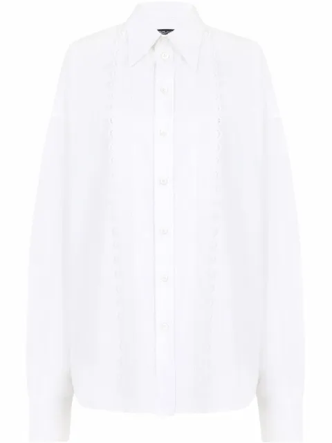 Dolce & Gabbana camisa con bordado inglés