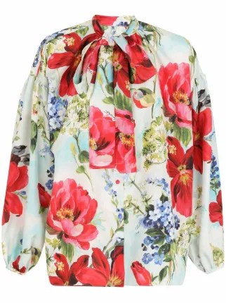 Dolce & Gabbana ドルチェ＆ガッバーナ フローラル シルクシャツ