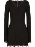 Dolce & Gabbana long-sleeve lace minidress - Black