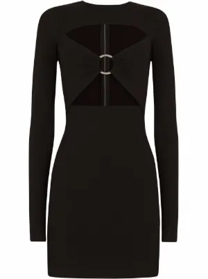 Dolce & Gabbana チュールジョーゼット ミニドレス ブラック 22371743_52669702_1000.jpg