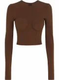 Dolce & Gabbana long-sleeve corset top - Brown