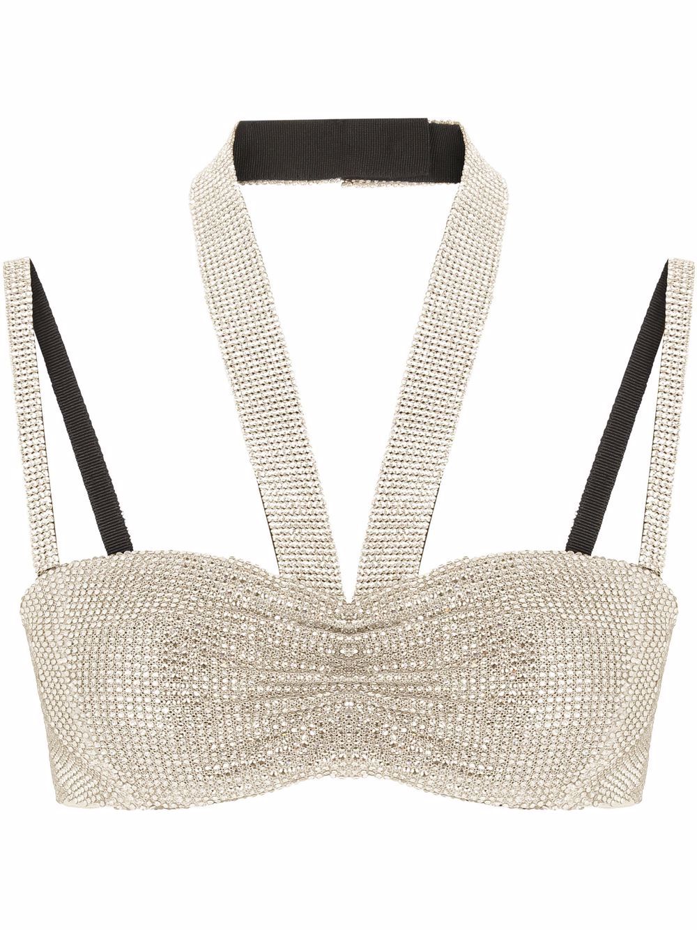 Dolce & Gabbana crystal mesh bandeau top - Silver