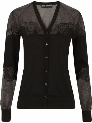 Lace 2024 trim cardigan