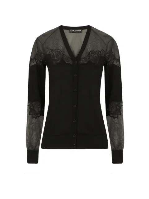 Dolce & Gabbana — lace-trim cardigan