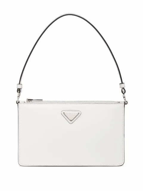 Prada triangle-plaque Shoulder Bag - Farfetch