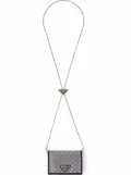 Prada crystal-embellished cardholder - Neutrals