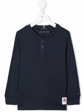 Tommy Hilfiger Junior Henley Long Sleeved T shirt Farfetch