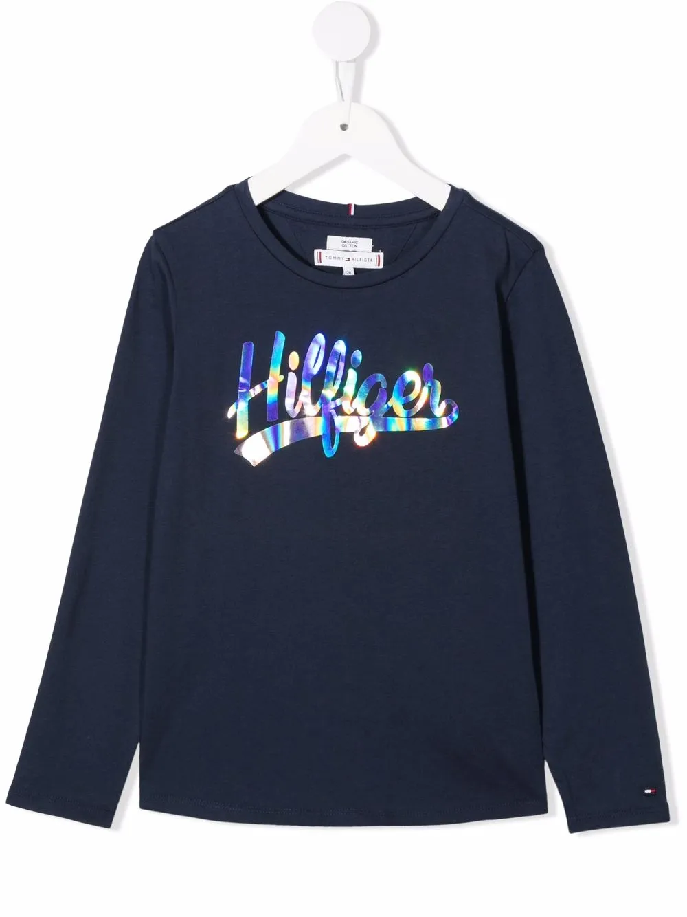 

Tommy Hilfiger Junior playera con detalle iridiscente - Azul