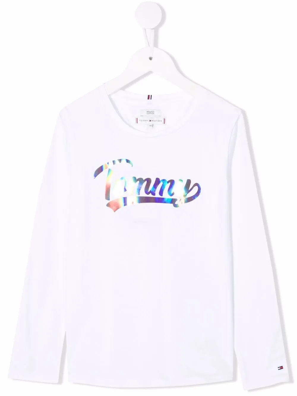 

Tommy Hilfiger Junior playera con detalle iridiscente - Blanco