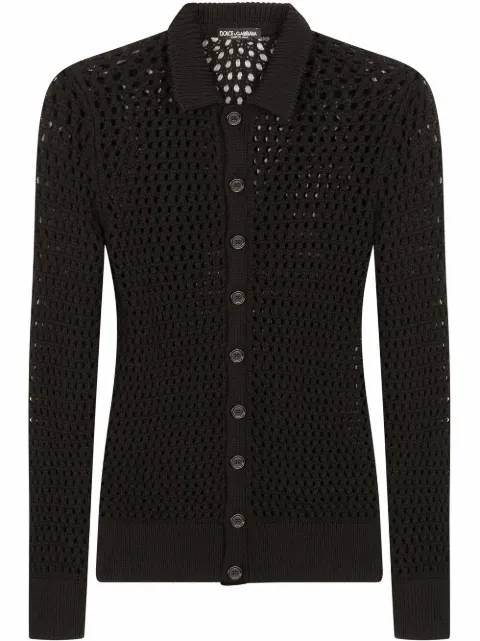 open knit wool cardigan