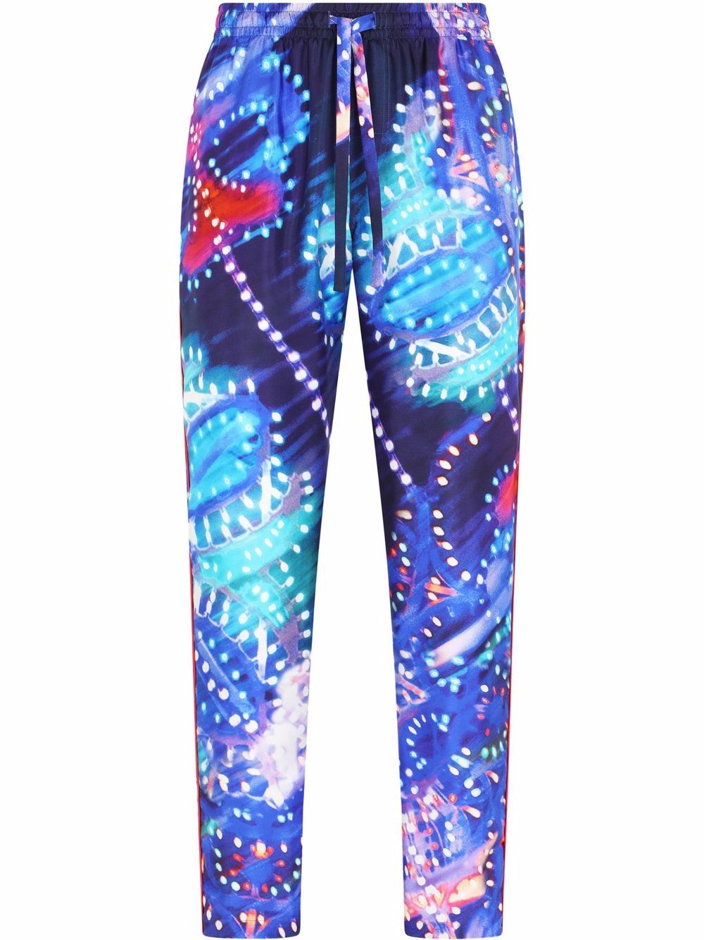 Dolce & Gabbana luminaire-print silk pajama trousers - Blue