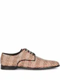 Dolce & Gabbana rhinestone-embellished derby shoes - Orange