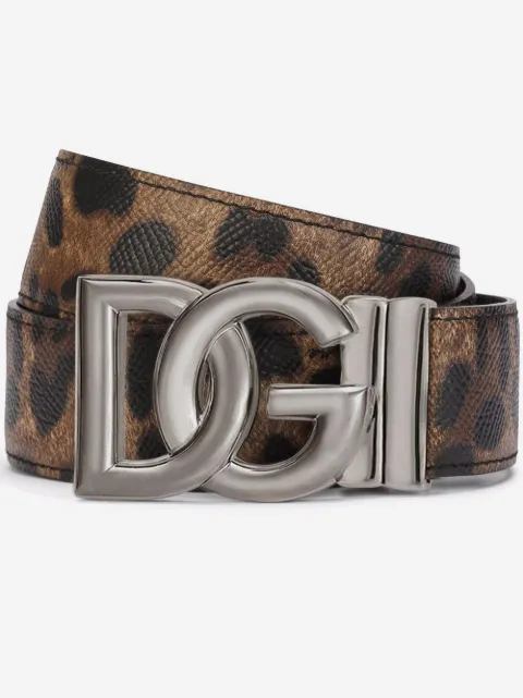 Dolce & Gabbana leopard-print reversible belt