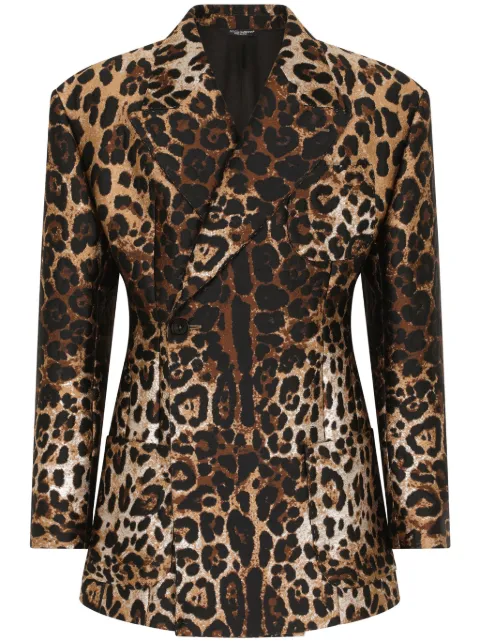 Dolce & Gabbana blazer con motivo de leopardo