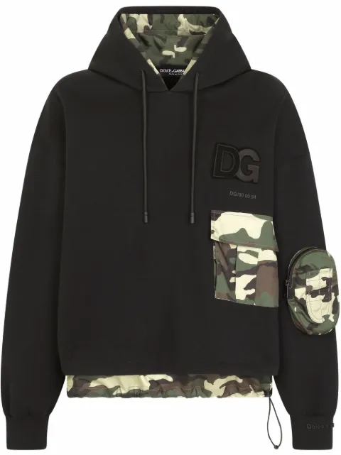 Dolce & Gabbana camouflage-print logo hoodie 