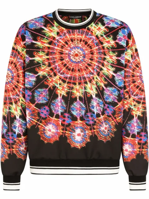 Dolce & Gabbana Illumination-print technical jersey sweatshirt