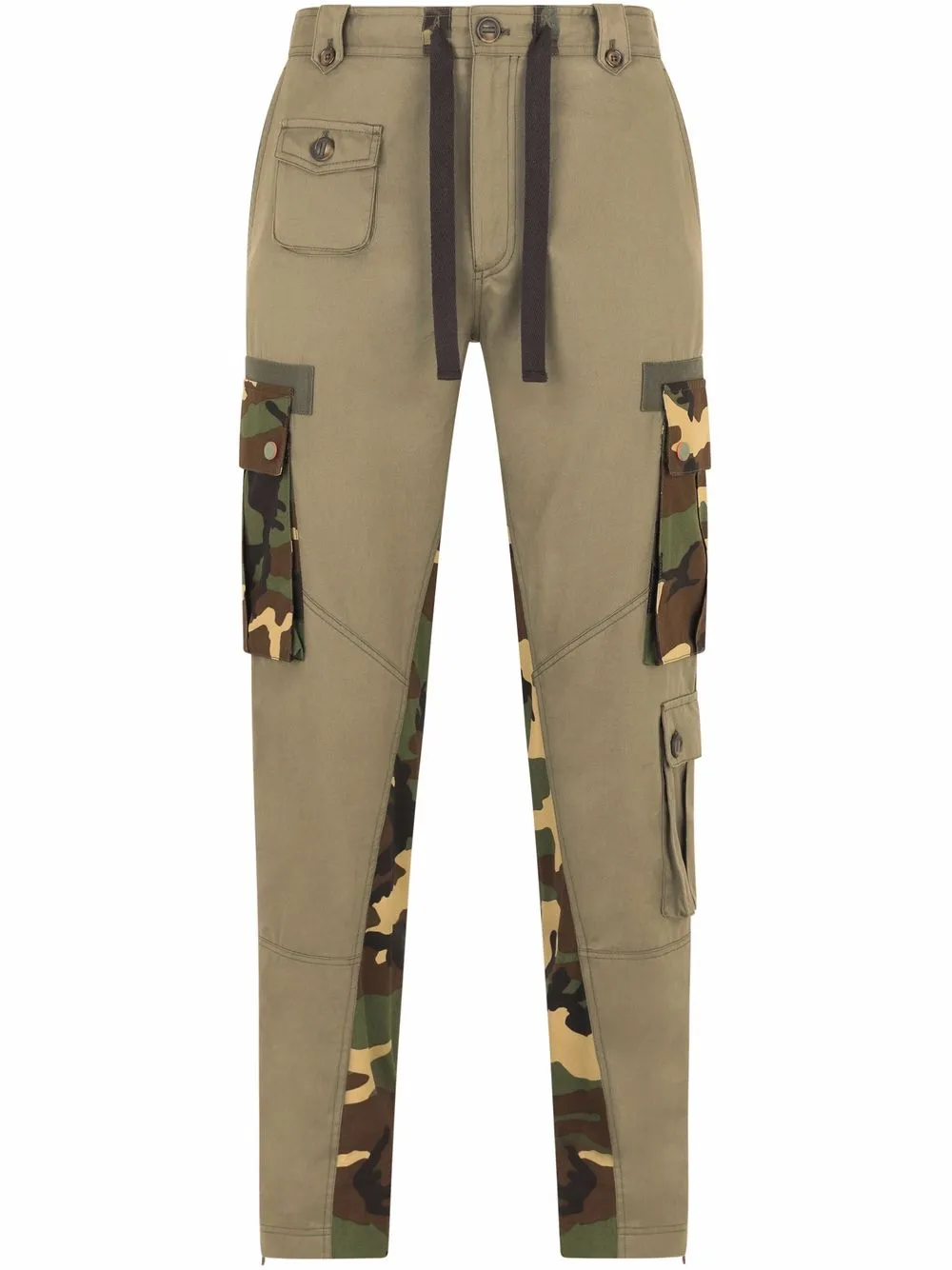 

Dolce & Gabbana pantalones con panel de motivo militar - Verde