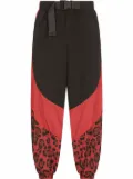 Dolce & Gabbana panelled leopard-print trousers - Black