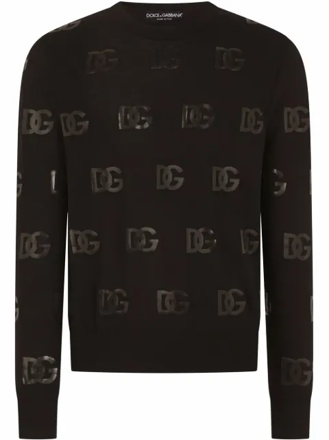 Dolce & Gabbana suéter con logo de lentejuelas