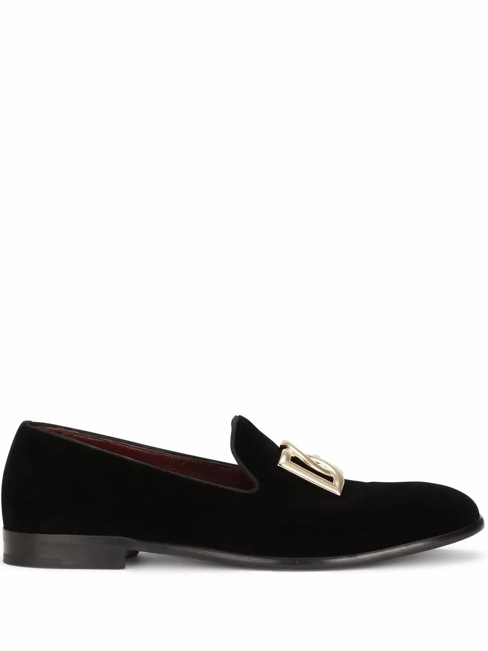 Dolce & Gabbana DG-logo Velvet Slippers - Farfetch