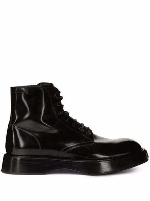 Dolce & Gabbana - lace-up leather boots