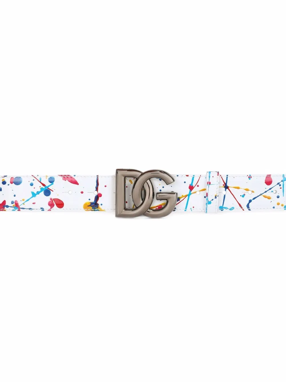 Dolce & Gabbana abstract-print buckle belt