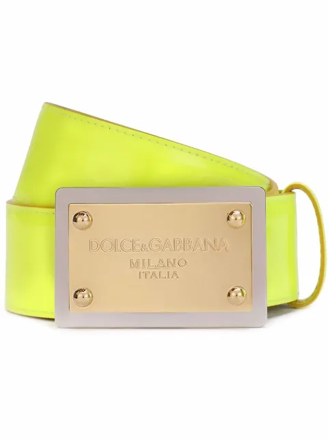 Dolce & Gabbana logo-plaque belt