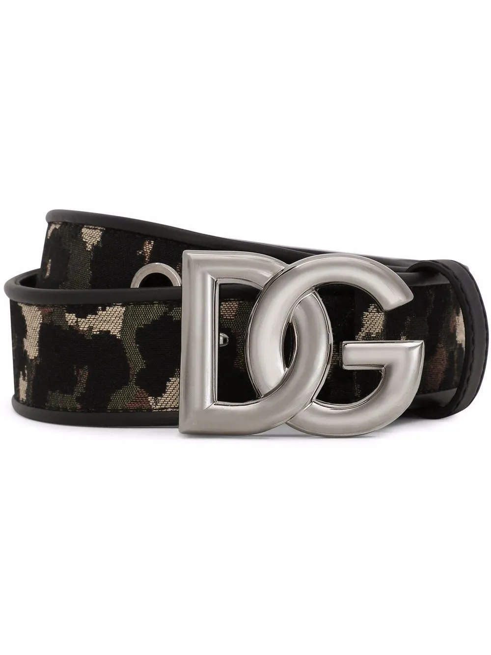 

Dolce & Gabbana cinturón con estampado militar - Negro
