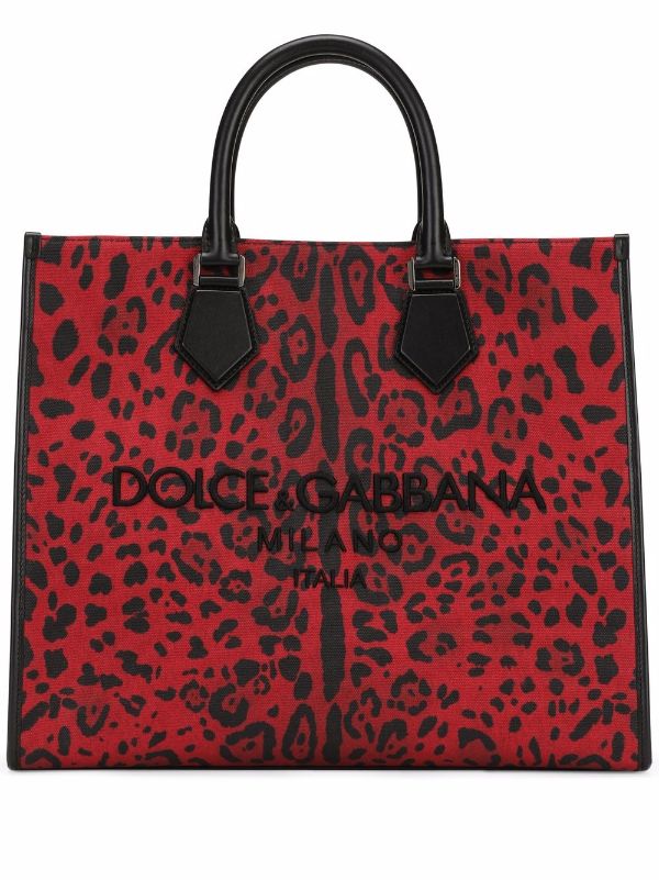 Dolce & Gabbana embroidered-logo Leopard Tote Bag - Farfetch