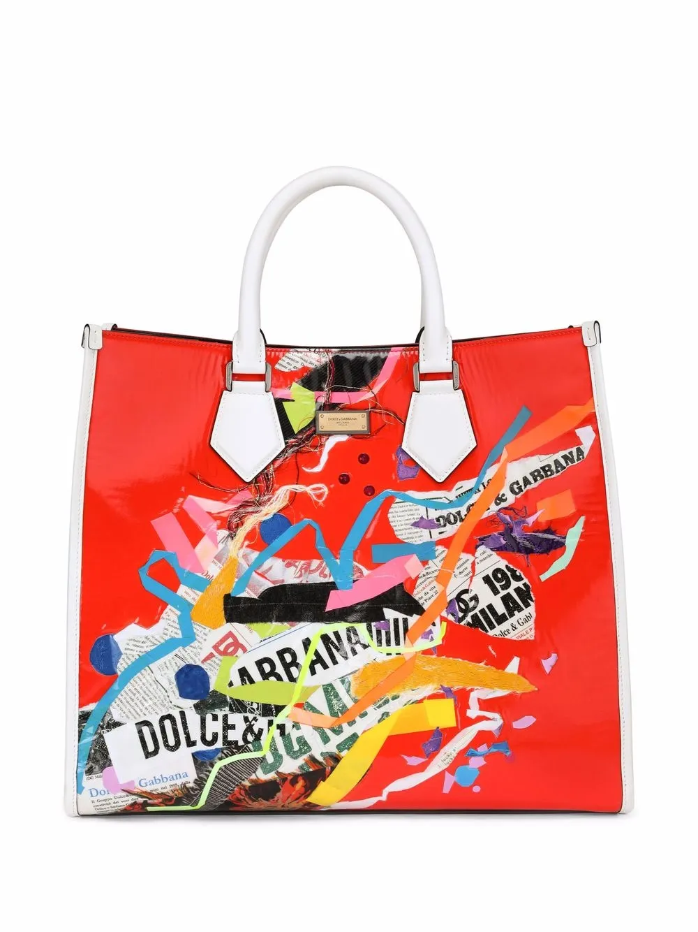 

Dolce & Gabbana tote con motivo abstracto - Naranja