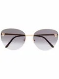 Cartier Eyewear round frame sunglasses - Gold