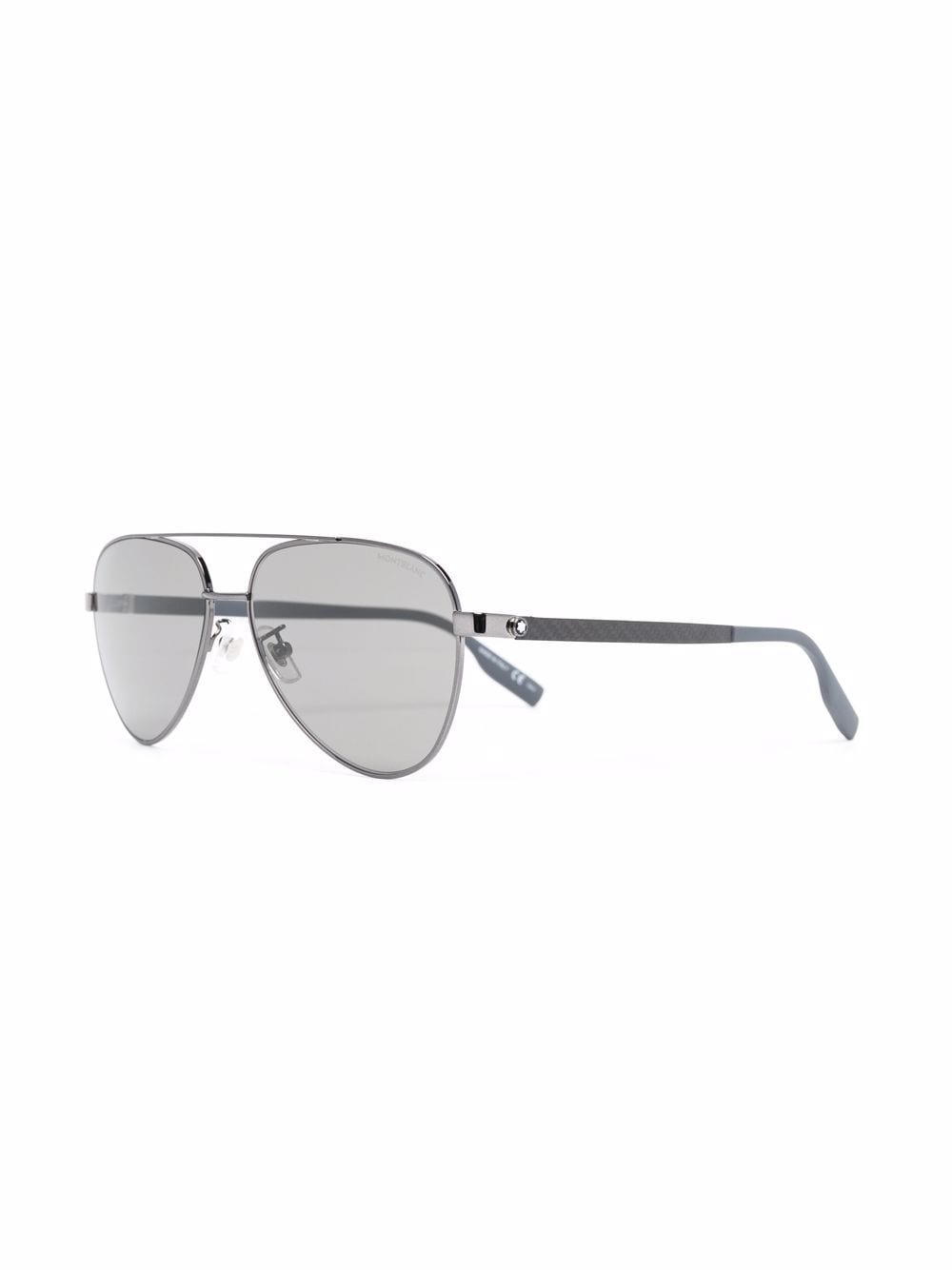 montblanc pilot-frame sunglasses - black