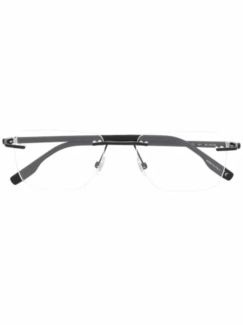 Montblanc matte-effect frameless glasses 