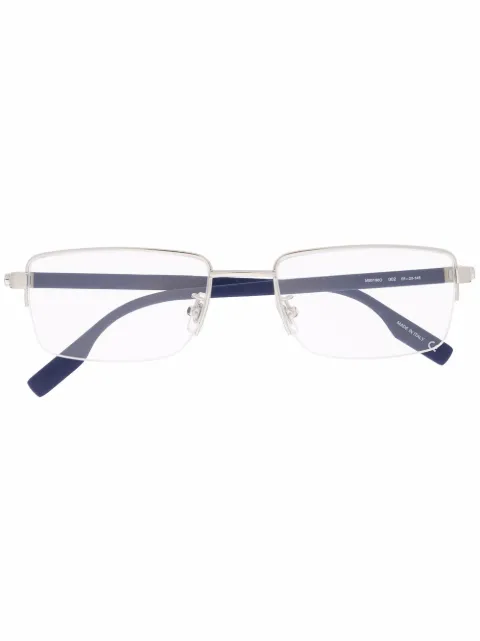 Montblanc matte-effect rectangle-frame glasses 