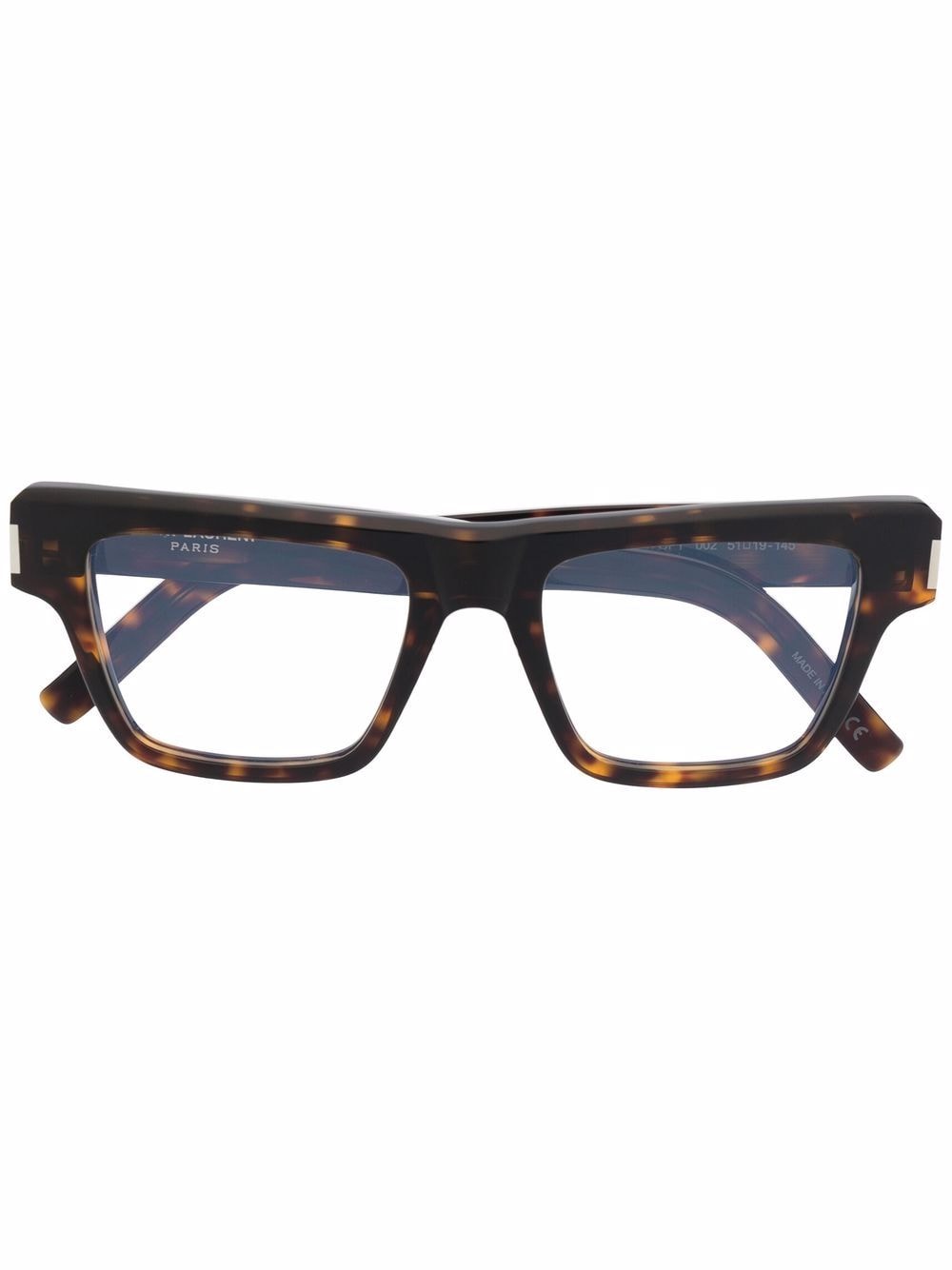 Image 1 of Saint Laurent Eyewear square frame tortoise glasses