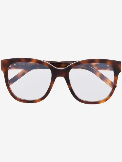 Saint Laurent Eyewear Armação de óculos quadrada tartaruga