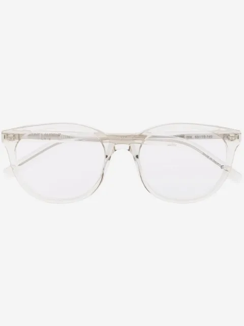 Saint Laurent Eyewear Armação de óculos quadrada transparente