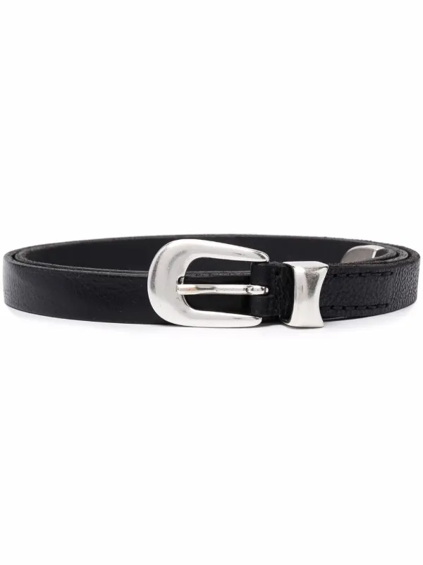 pin-buckle leather belt