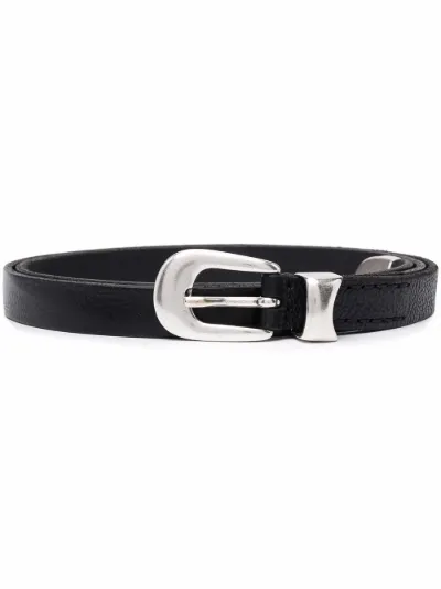 OUR LEGACY pin-buckle leather belt black | MODES