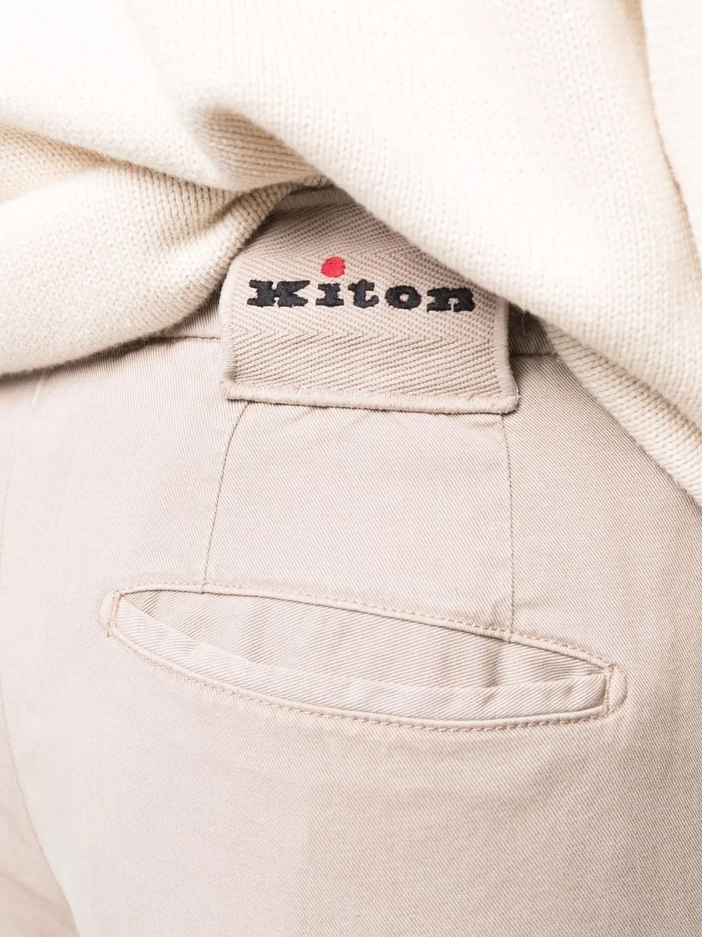 фото Kiton прямые брюки со складками