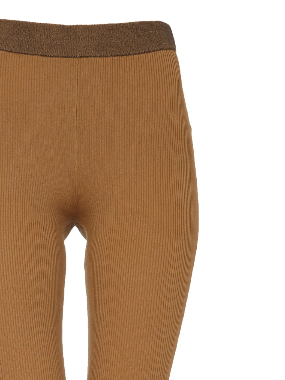  Baum Und Pferdgarten Gerippte Leggings Mit Schlitz   Braun 
