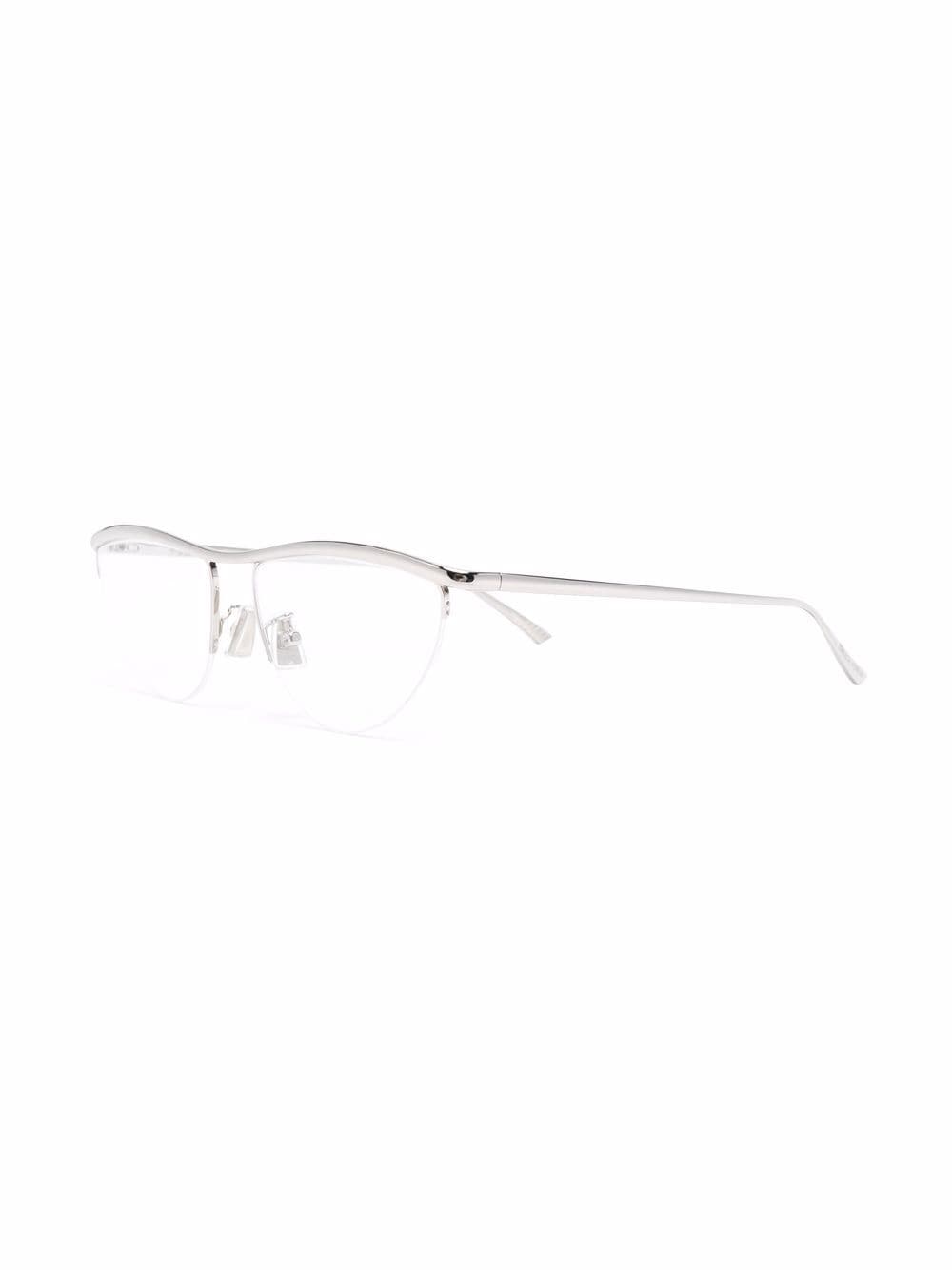 Bottega Veneta Eyewear BV1132O half-rim Glasses - Farfetch