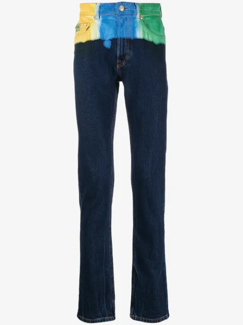 Versace Jeans Couture colour-block slim-fit jeans