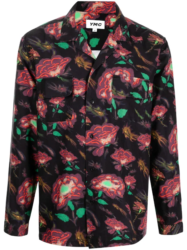 YMC floral-print button-up Shirt - Farfetch