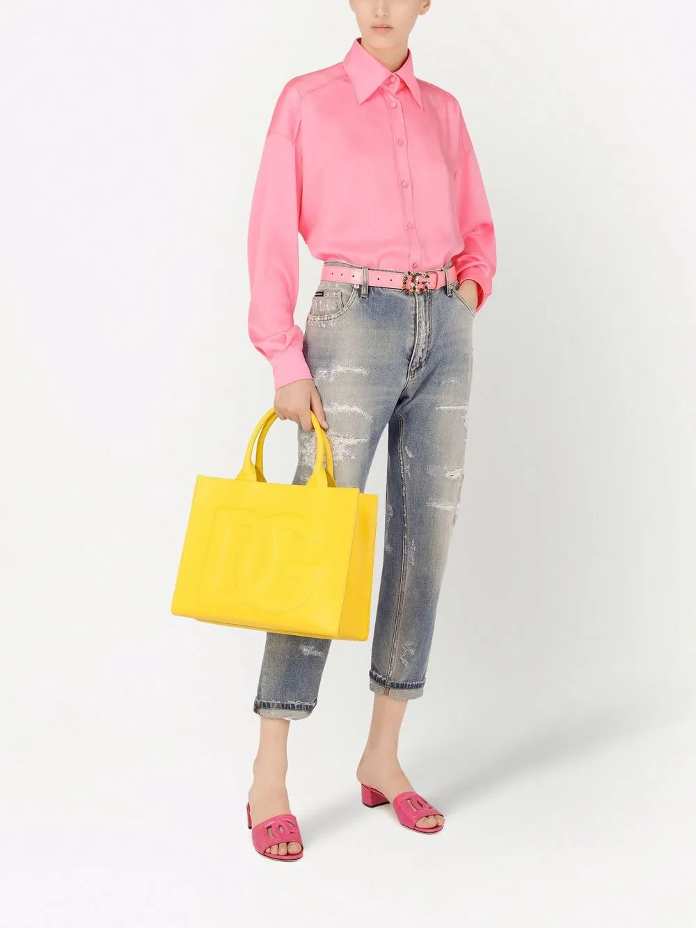 Dolce & Gabbana Blouse met knopen - Roze