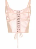 Dolce & Gabbana lace-up satin corset top - Pink